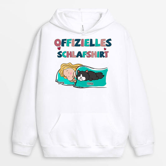 0091HGE1 personalisierte Hoodie geschenke katzen katzenliebhaber schlafshirt