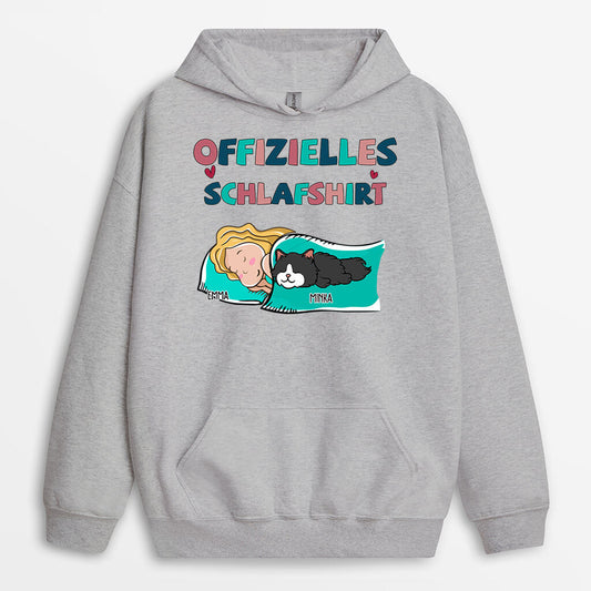 0091HGE2 personalisierte Hoodie geschenke katzen katzenliebhaber schlafshirt