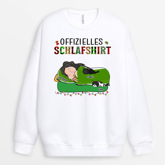 0099WGE2 personalisierte Pullover geschenke katzen katzenliebhaber offizielles schlafshirt