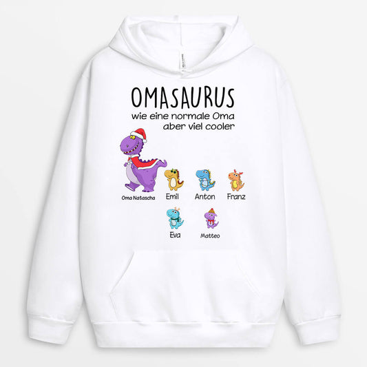 0114HGE1 personalisierte Hoodie geschenke dinosaurier oma mama