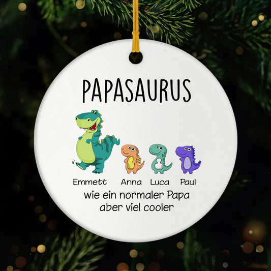 0114OGE1 papasaurus mamasaurus personalisierte keranik ornamente mama papa 0114O0V0B