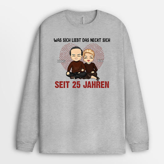 0177NGE1 Personalisierte Geschenke Langarmshirt Freund Freundin Paare Parchen