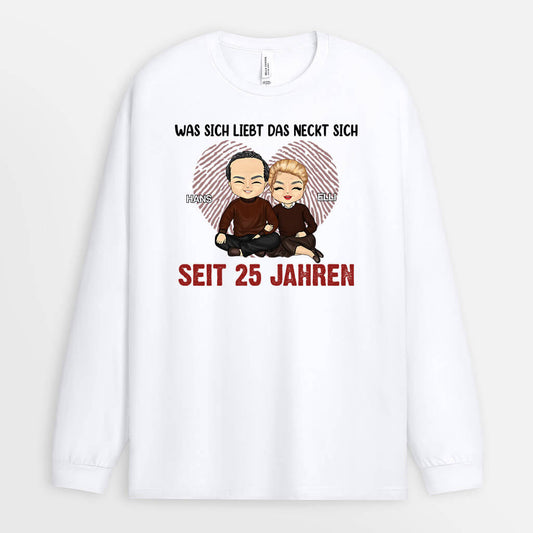 0177NGE2 Personalisierte Geschenke Langarmshirt Freund Freundin Paare Parchen