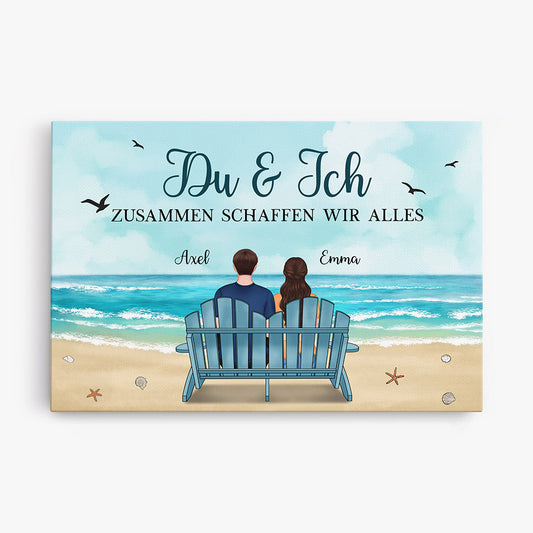 0482C535GGE1 Individuelle Aufmerksamkeiten Leinwand Menschen Paare Strand