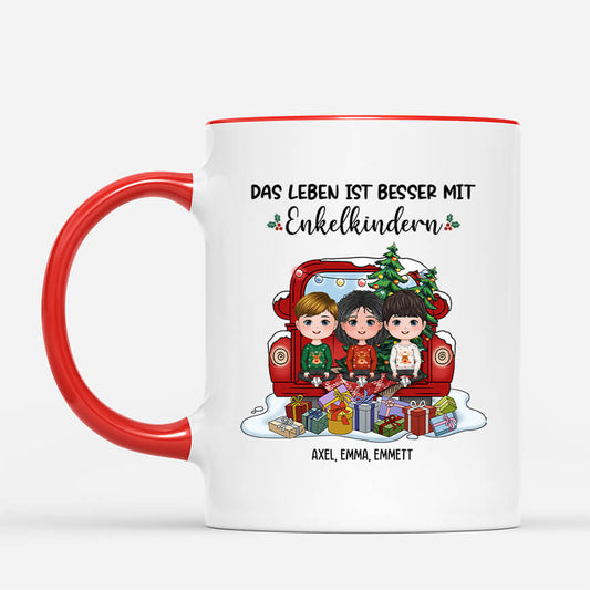 0543MGE2 Personalisierte Geschenke Tasse Enkelkinder Oma Opa