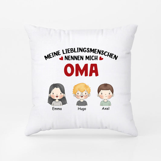 0857PGE2 Personalisierte Geschenke Kissen Kinder Enkelkinder Mama Oma