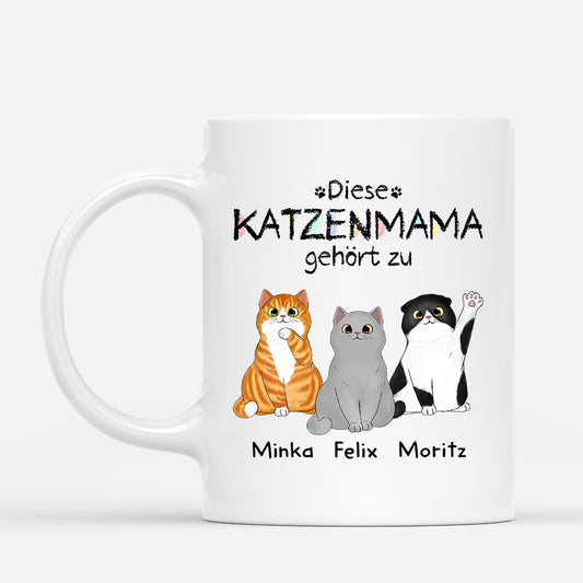 0938MGE3 personalisierte diese katzenmama gehort zu tasse