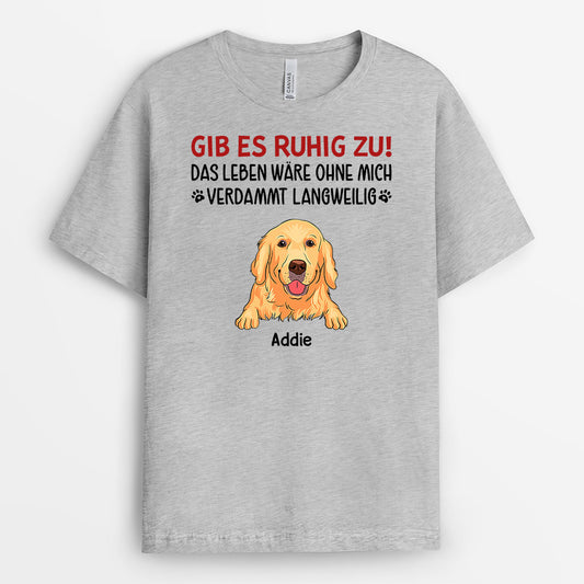 0955AGE2 Personalisierte Geschenke T Shirt Hunde Hundepapa Hundemama Hundeliebhaber Hundebesitzer