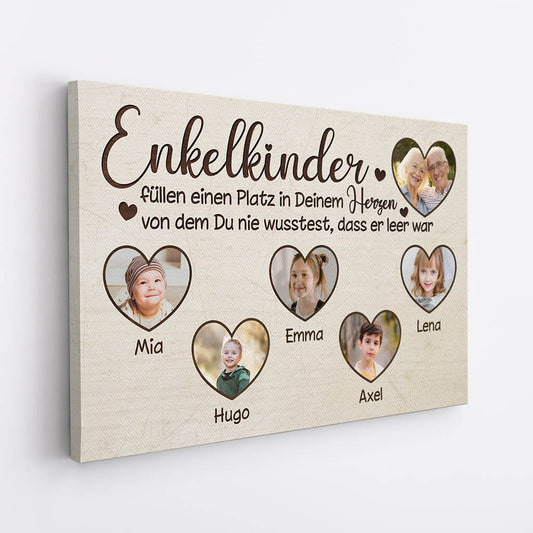 0981CGE2 Personalisierte Geschenke Leinwand Kinder Enkelkinder Herzen Mama Oma Papa Opa_19ee723b 5228 4aa3 ae22 190c82528a70