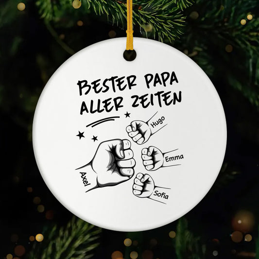 1006OGE1 bester papa aller zeiten personalisierter weihnachtsschmuck_ keramik papa 1006O3V8B
