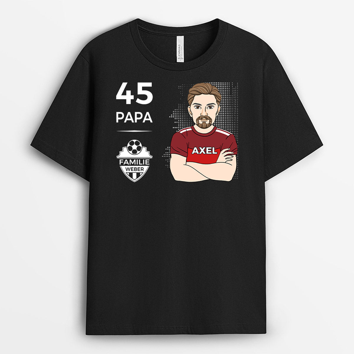 1009AGE1 Personalisierte Geschenke T Shirt Kinder Enkelkinder Fussball Papa Opa