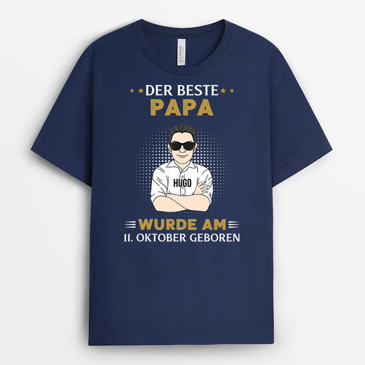 1041AGE1 Personalisierte Geschenke T Shirt Geburtstag Papa Opa
