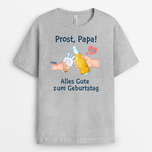 1047AGE1 Personalisierte Geschenke T Shirt Kinder Papa Opa