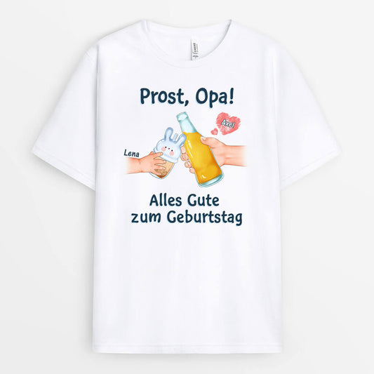 1047AGE2 Personalisierte Geschenke T Shirt Kinder Papa Opa