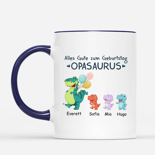 1050MGE2 Personalisierte Geschenke Tasse Kinder Zum Geburtstag Saurus Papa Opa