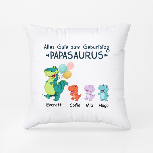 1050PGE1 Personalisierte Geschenke Kissen Kinder Zum Geburtstag Saurus Papa Opa