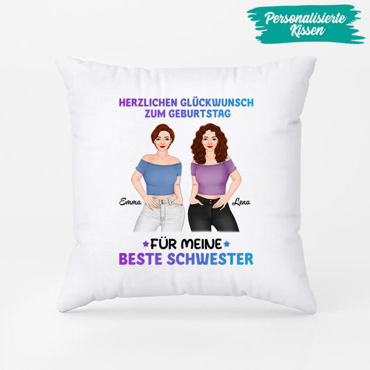 1068PGE2 Personalisierte Geschenke Kissen Beste Freudin Geburtstag Schwester