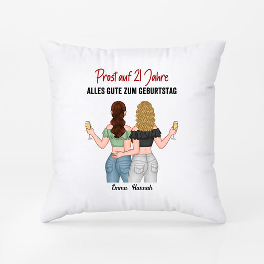 1070PGE1 Personalisierte Geschenke Kissen Beste Freudin Geburtstag 25 Schwester