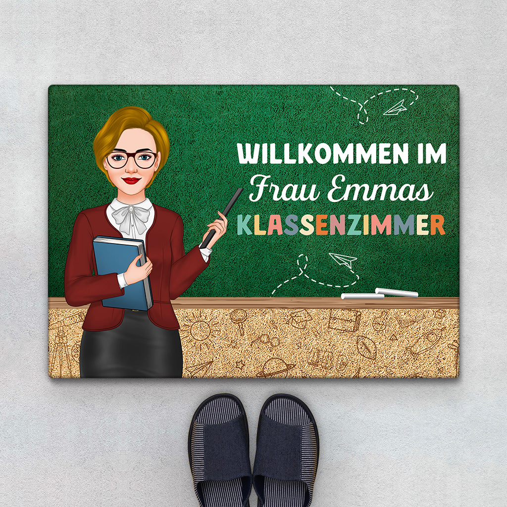 1081DGE1 Personalisierte Geschenke Fussmatte Lehrer Leherin Klassenzimmer Klassen Einschulung