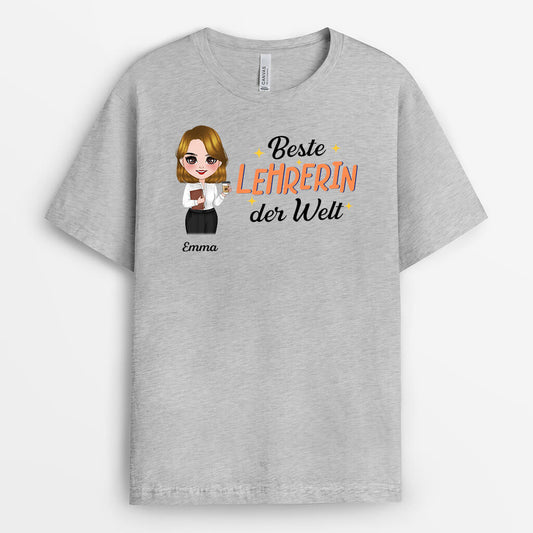 1082AGE1 Personalisierte Geschenke T Shirts Lehrer Lehrerin Einschulung Abschluss Kleidung Schule Uni