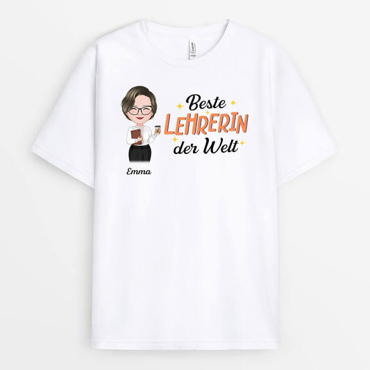 1082AGE2 Personalisierte Geschenke T Shirts Lehrer Lehrerin Einschulung Abschluss Kleidung Schule Uni