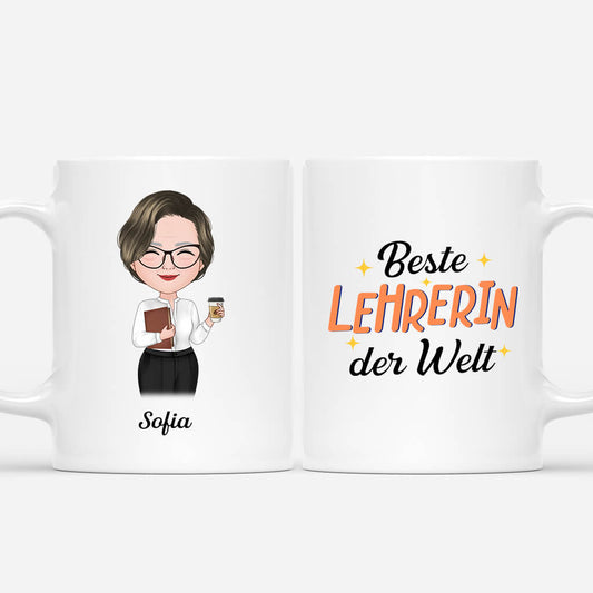1082MGE2 Personalisierte Geschenke Tassen Lehrer Lehrerin Einschulung Abschluss Kleidung Schule Uni