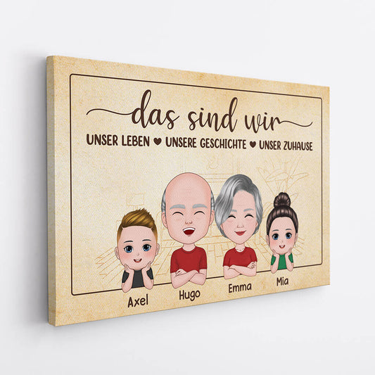 1083CGE2 Personalisierte Geschenke Leinwand Paare Ehepaare