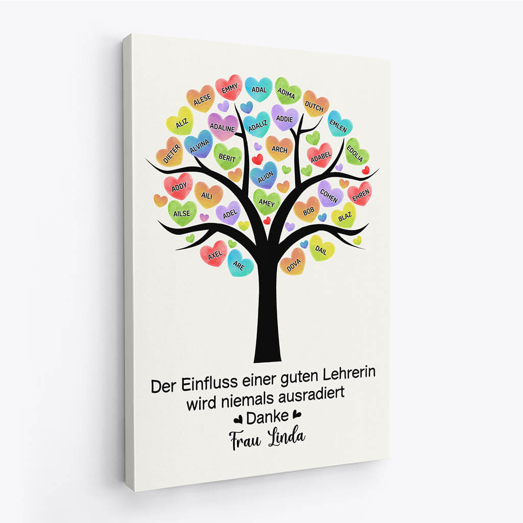 1085CGE2 Personalisierte Geschenke Leinwand Abschied Abschluss Lehrer Lehrerin