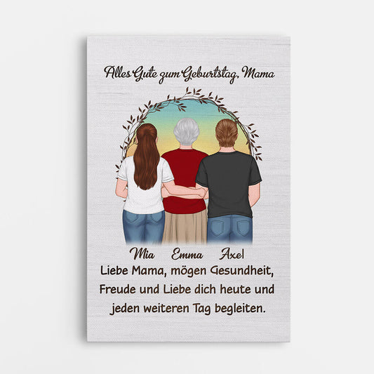 1091CGE1 Personalisierte Geschenke Leinwand Geburtstag Mama Oma Frauen Wandbilder