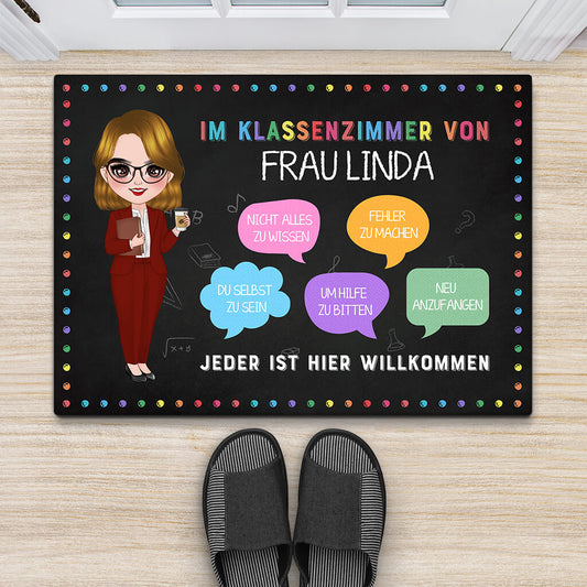 1101DGE2 Personalisierte Geschenke Fussmatte Schule Klassenzimmer Lehrer Lehrerin Abschluss Einschulung