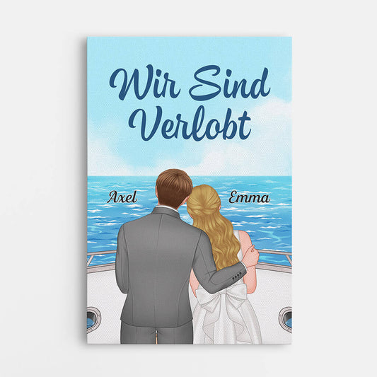 1102CGE1 Personalisierte Geschenke Posters Paare Brautigam Braut Verlonbung Fiance Hochzeit
