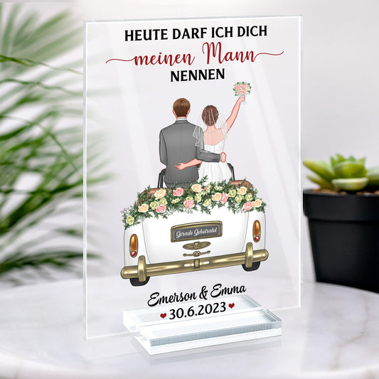 1104RGE2 heute darf ich dich ehemann nennen personalisierte acryl plakette paar zur hochzeit 1104R6Q5G