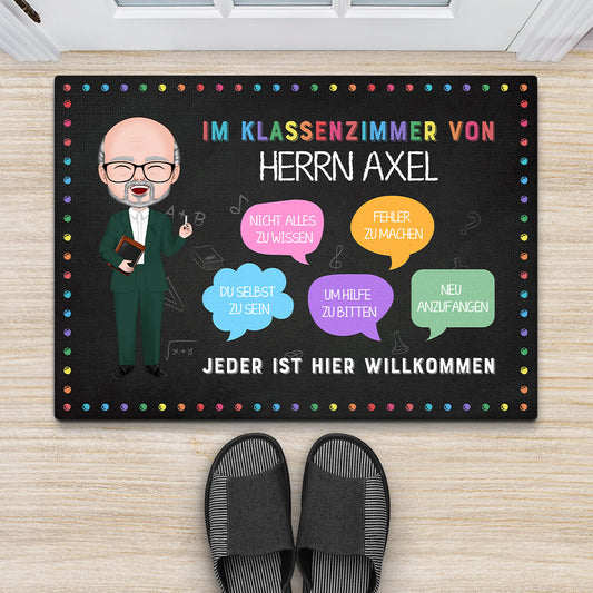 1110DGE2 Personalisierte Geschenke Fussmatte Schule Klassenzimmer Lehrer Lehrerin Abschluss Einschulung