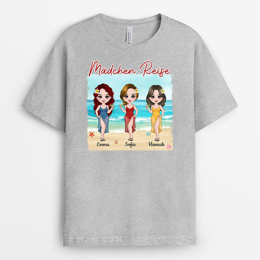1114AGE1 Personalisierte Geschenke T Shirts Paare Frauen Madchen Reise
