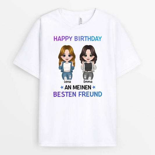 1126AGE1 Personalisierte Geschenke T Shirts Beste Freundin Geburtstag
