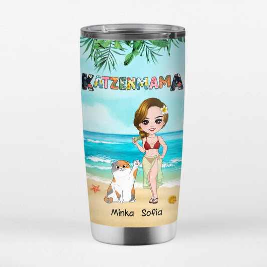 1128TGE1 Personalisierte Geschenke Becher Katzenliebhaber Katzenbesitzer Katzenmama