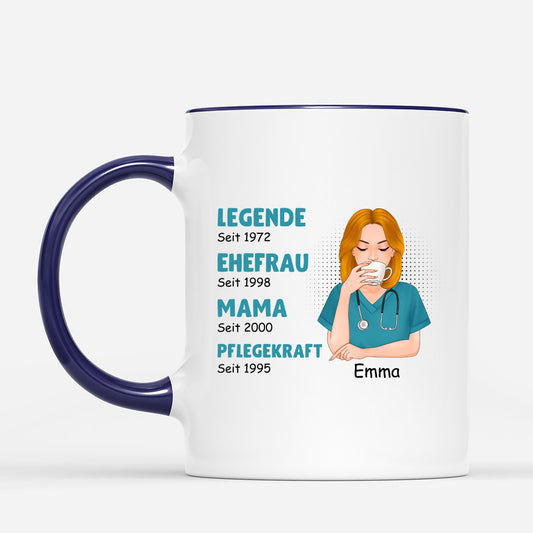 1145MGE2 Personalisierte Geschenke Tasse Genial Ehefrau Mama Krankenschwester