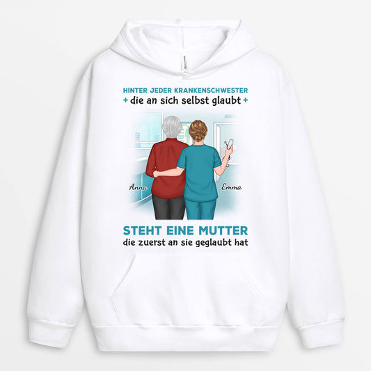 1146HGE2 Personalisierte Geschenke Hoodie Krankenschwester Mutter