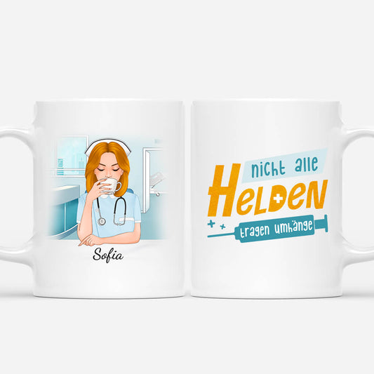 1148MGE1 Personalisierte Geschenke Tasse Helden Krankenschwester