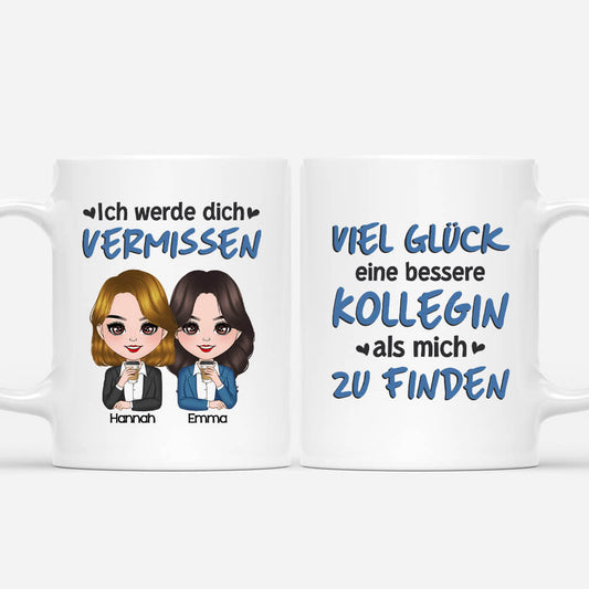 1153MGE1 Personalisierte Geschenke Tasse Gluck Kollegen
