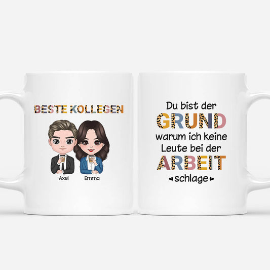 1154MGE1 Personalisierte Geschenke Tasse Schlagen Kollegen