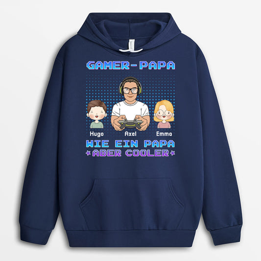 1160HGE1 Personalisierte Geschenke Hoodie Game Papa