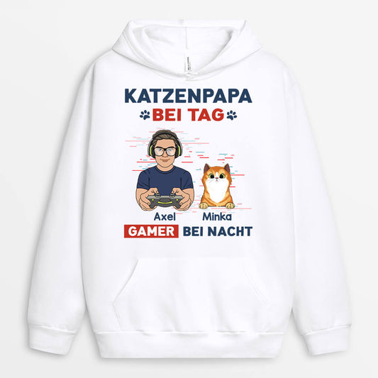 1164HGE1 Personalisierte Geschenke Hoodie Game Katzenliebhaber