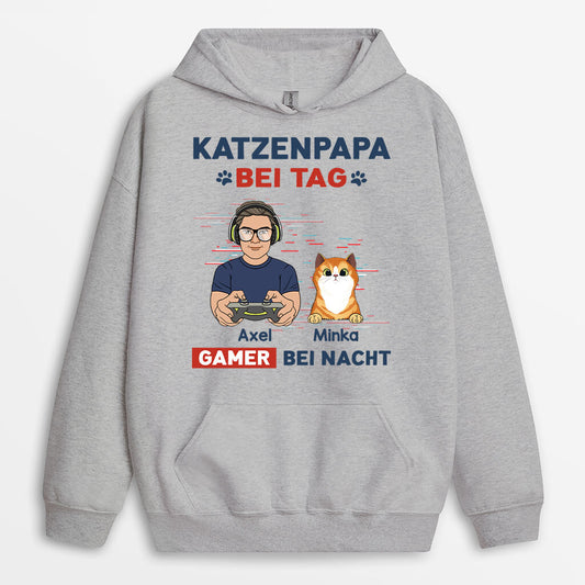 1164HGE2 Personalisierte Geschenke Hoodie Game Katzenliebhaber