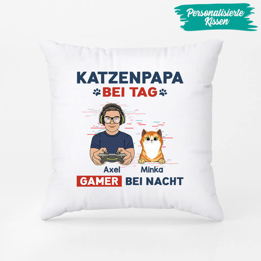 1164PGE2 Personalisierte Geschenke Kissen Game Katzenliebhaber