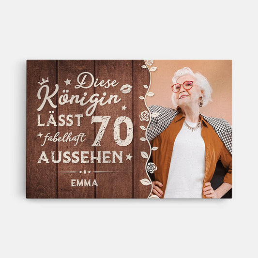 1165CGE1 Personalisierte Geschenke Leinwand Geburtstag Grosseltern 70