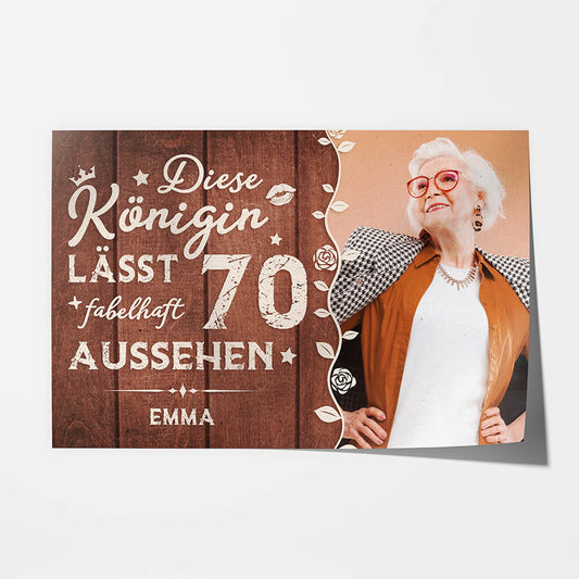1165SGE1 Personalisierte Geschenke Poster Geburtstag Grosseltern 70