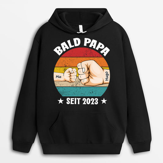 1170HGE1 Personalisierte Geschenke Hoodie Geburt Papa Baby
