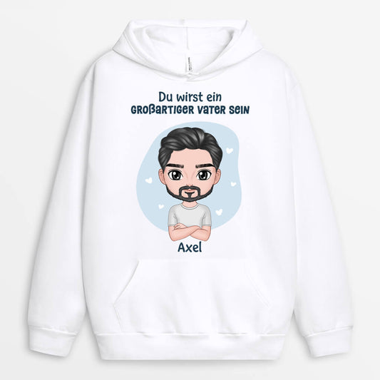 1172HGE1 Personalisierte Geschenke Hoodie Baby Vater