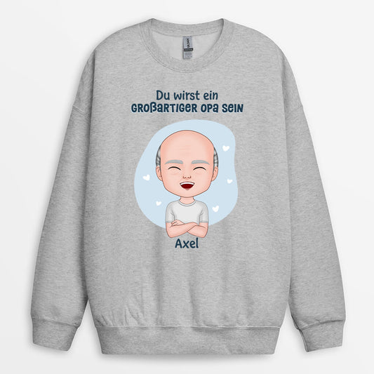 1172WGE2 Personalisierte Geschenke Pullover Baby Vater